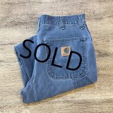 【ビンテージ】【カーハート】【carhartt】【ブルーグレー】ワークパンツ【ペインターパンツ】【33ｘ30】 