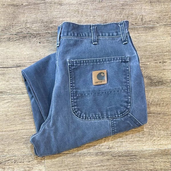 画像1: 【ビンテージ】【カーハート】【carhartt】【ブルーグレー】ワークパンツ【ペインターパンツ】【33ｘ30】 