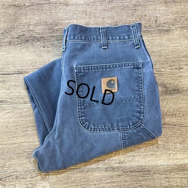 画像1: 【ビンテージ】【カーハート】【carhartt】【ブルーグレー】ワークパンツ【ペインターパンツ】【33ｘ30】 