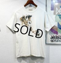 ビンテージ【THE MOUNTAIN】親子キリン クリーブランド メトロパーク動物園【クリーム色】Tシャツ【サイズM】 