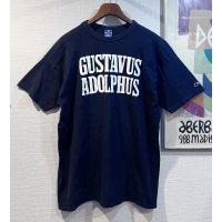 【90's】【USA製】【ビンテージ】【チャンピオン】【Champion】【GUSTAVUS ADOLPHUS】グスタフ・アドルフス【紺】【プリントTシャツ】【サイズXXL】 