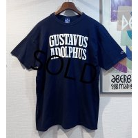 【90's】【USA製】【ビンテージ】【チャンピオン】【Champion】【GUSTAVUS ADOLPHUS】グスタフ・アドルフス【紺】【プリントTシャツ】【サイズXXL】 