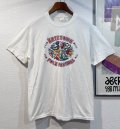 ほぼ未使用 80's【USA製】KUTZTOWN【ビンテージ】【クリーム色】【鳥と花】プリント【Tシャツ】【サイズＬ】 