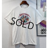 ほぼ未使用 80's【USA製】KUTZTOWN【ビンテージ】【クリーム色】【鳥と花】プリント【Tシャツ】【サイズＬ】 