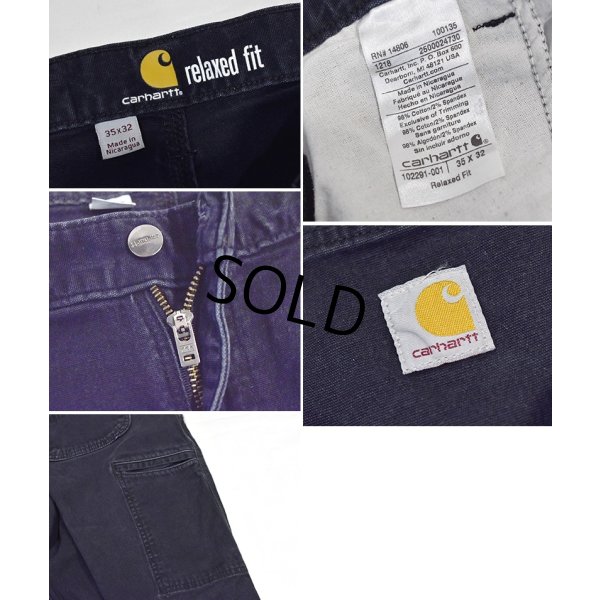 画像2: 【ビンテージ】【carhartt】カーハート【relaxed fit】リラックスフィット【黒】ブラック【ペインターパンツ】【ワークパンツ】【35×32】 
