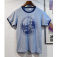 画像1: 80's~【ビンテージ】【USA製】【belchertown MA】【霜降りブルー】【リンガーTシャツ】【サイズＭ】 <br> (1)