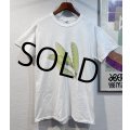 ビンテージ【GILDAN】ギルダン【白】【さやえんどう】【イラストプリント】Tシャツ【サイズＭ】 
