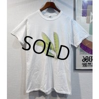ビンテージ【GILDAN】ギルダン【白】【さやえんどう】【イラストプリント】Tシャツ【サイズＭ】 
