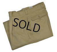 デッドストック【~60’s】【ビンテージ】【フランス軍】【Ｍ-52】【フレンチアーミー】【ベージュ】コットン【チノパンツ】【サイズ34】 