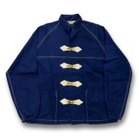 デッドストック【60's】【ビンテージ】【ヴァンヒューゼン】【VAN HEUSEN】【紺地】【クリップ】【ブルゾン】【サイズM】 