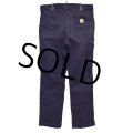 【ビンテージ】【carhartt】カーハート【relaxed fit】リラックスフィット【黒】ブラック【ペインターパンツ】【ワークパンツ】【35×32】 