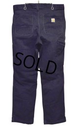 【ビンテージ】【carhartt】カーハート【relaxed fit】リラックスフィット【黒】ブラック【ペインターパンツ】【ワークパンツ】【35×32】 