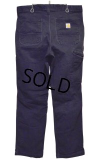 【ビンテージ】【carhartt】カーハート【relaxed fit】リラックスフィット【黒】ブラック【ペインターパンツ】【ワークパンツ】【35×32】 