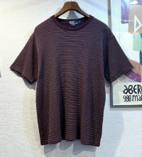 ビンテージ【ラルフローレン】【POLO ralph lauren】【エンジ×紺】ボーダー【Ｔシャツ】【サイズM】 