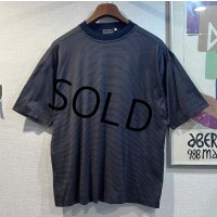 【イタリー製】【ビンテージ】【Pier Luigi】【紺ｘブラウン】【ボーダー】【Ｔシャツ】【サイズM程度】 