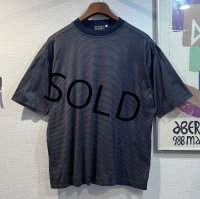 【イタリー製】【ビンテージ】【Pier Luigi】【紺ｘブラウン】【ボーダー】【Ｔシャツ】【サイズM程度】 