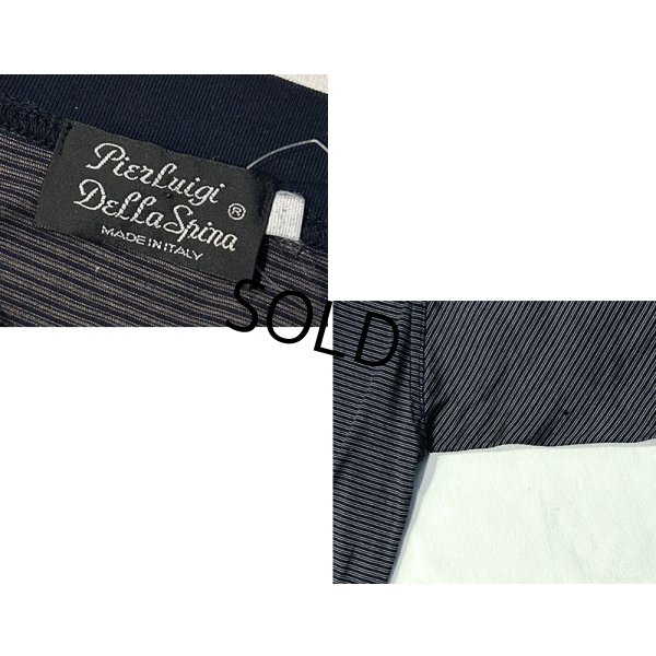 画像2: 【イタリー製】【ビンテージ】【Pier Luigi】【紺ｘブラウン】【ボーダー】【Ｔシャツ】【サイズM程度】 