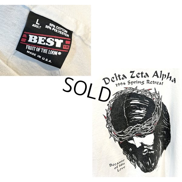 画像2: 90's【USA製】 ビンテージ【FRUIT OF THE LOOM 】フルーツオブザルーム シングルステッチ【Delta Zeta Alpha】【 Tシャツ】【サイズL】 