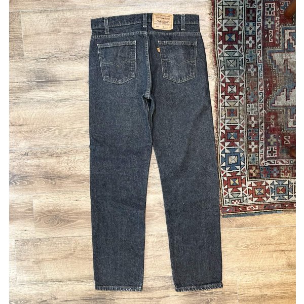 画像4: 90’s 【USA製】【ビンテージ】【LEVI'S】【リーバイス５０５】505 先染め 黒 デニムパンツ ブラックデニム【33ｘ32】 