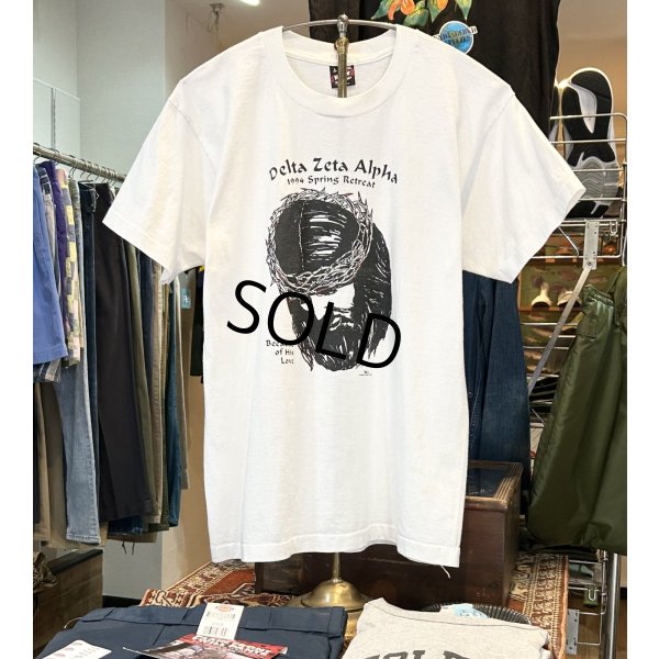 画像1: 90's【USA製】 ビンテージ【FRUIT OF THE LOOM 】フルーツオブザルーム シングルステッチ【Delta Zeta Alpha】【 Tシャツ】【サイズL】 