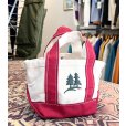 画像3: 90’s【ビンテージ】USA製【L.L.bean】エルエルビーン【ツリー刺繍】【生成りｘ赤】【キャンバス】【ミニミニトートバッグ】【ビーントート】 