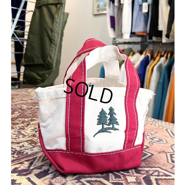 画像3: 90’s【ビンテージ】USA製【L.L.bean】エルエルビーン【ツリー刺繍】【生成りｘ赤】【キャンバス】【ミニミニトートバッグ】【ビーントート】 