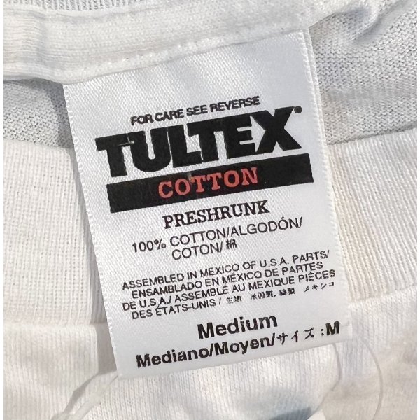 画像2: デッドストック【ビンテージ】【TULTEX】タルテックス【白】【チーター】プリント【Tシャツ】【サイズM】 