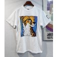 画像1: デッドストック【ビンテージ】【TULTEX】タルテックス【白】【チーター】プリント【Tシャツ】【サイズM】<br> (1)