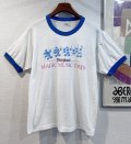 80's【USA製】ビンテージ【SCREEN STARS】スクリーンスターズ【白×青リンガー】ディズニーランド【DISNEYLAND MAGIC MUSIC~】ミッキーマウス【Tシャツ】【サイズＸＬ】 