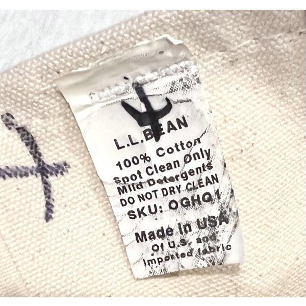 画像2: 90’s【ビンテージ】USA製【L.L.bean】エルエルビーン【ツリー刺繍】【生成りｘ赤】【キャンバス】【ミニミニトートバッグ】【ビーントート】 