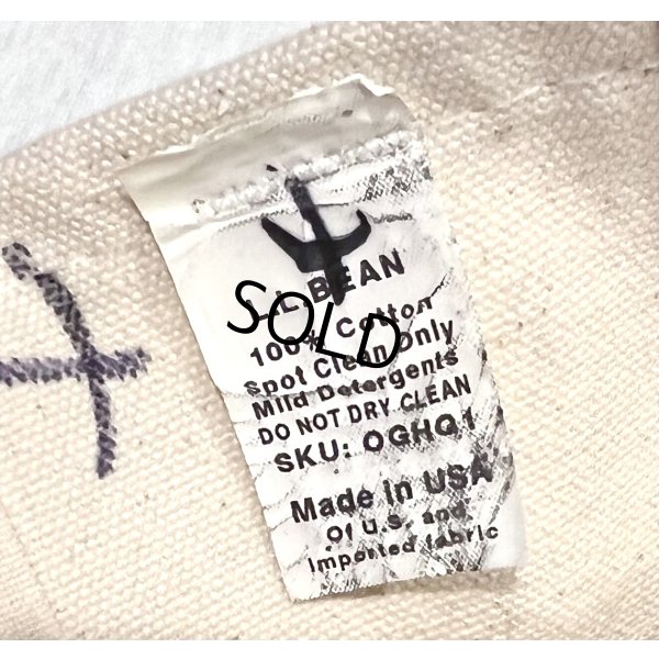 画像2: 90’s【ビンテージ】USA製【L.L.bean】エルエルビーン【ツリー刺繍】【生成りｘ赤】【キャンバス】【ミニミニトートバッグ】【ビーントート】 