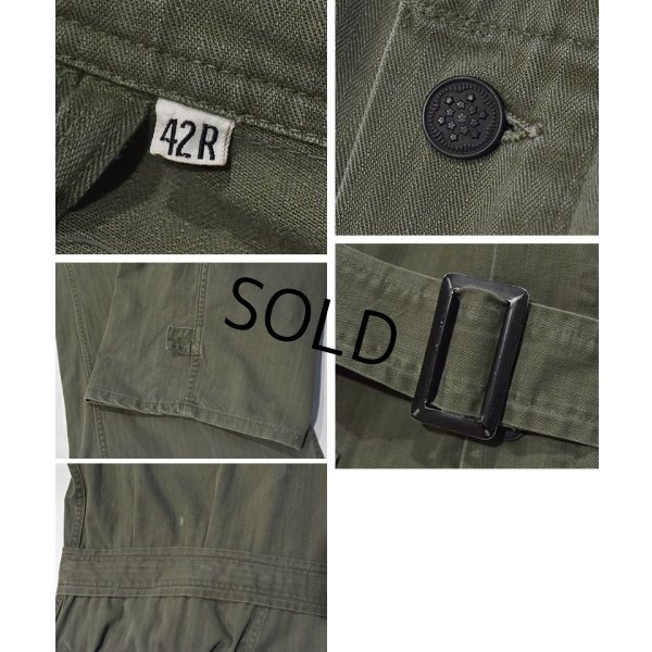画像2: 40's【ビンテージ】U.S.ARMY【米軍実物】ＨＢＴ【ヘリンボーン】１３スターボタン【つなぎ】【オールインワン】42R 