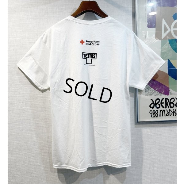 画像3: 程度良好!!【ビンテージ】ヘインズ【hanes】アメリカンレッドクロスｘテトリス【白】【Ｔシャツ】【サイズL】 