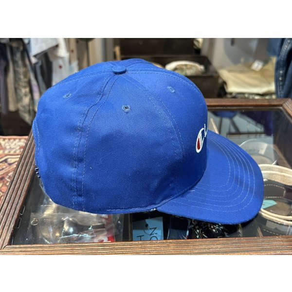 画像3: 90’s【USA製】【ビンテージ】Champion【チャンピオン】【青】ロゴ刺繍【ベースボールキャップ】 