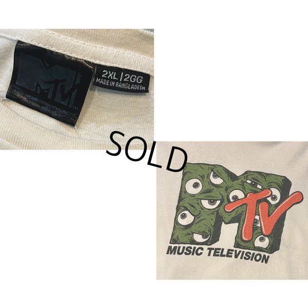 画像2: 【ビンテージ】【MTV】エムティーヴィー【クリームｘ緑ロゴ】【コットンTシャツ】【サイズＸＸＬ】 