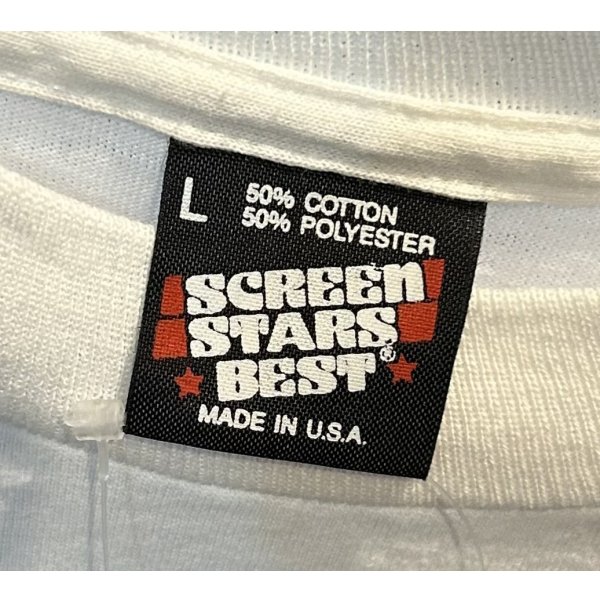 画像2: 90's【USA製】ビンテージ【SCREEN STARS】スクリーンスターズ シングルステッチ【FIREFIGHTERS】消防車【白】【Tシャツ】【サイズM】 