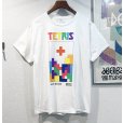 画像1: 程度良好!!【ビンテージ】ヘインズ【hanes】アメリカンレッドクロスｘテトリス【白】【Ｔシャツ】【サイズL】<br> (1)