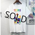程度良好!!【ビンテージ】ヘインズ【hanes】アメリカンレッドクロスｘテトリス【白】【Ｔシャツ】【サイズL】 