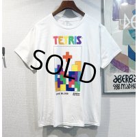 程度良好!!【ビンテージ】ヘインズ【hanes】アメリカンレッドクロスｘテトリス【白】【Ｔシャツ】【サイズL】 