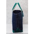 画像4: 80's【程度良好】【ビンテージ】ＬＬビーン【L.L.bean】紺×緑ｘ白【デラックストートバッグ】<br> (4)