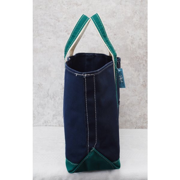 画像4: 80's【程度良好】【ビンテージ】ＬＬビーン【L.L.bean】紺×緑ｘ白【デラックストートバッグ】 