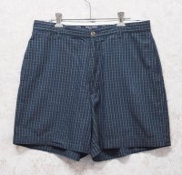 90’s~【POLO GOLF】【ポロゴルフ】【POLO RALPH LAUREN】オールドラルフローレン【ネイビー×緑】【チェック柄】【ショートパンツ】【短パン】【コットンショーツ】【W34】 