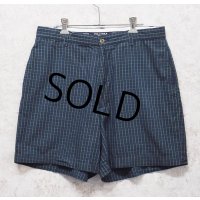 90’s~【POLO GOLF】【ポロゴルフ】【POLO RALPH LAUREN】オールドラルフローレン【ネイビー×緑】【チェック柄】【ショートパンツ】【短パン】【コットンショーツ】【W34】 