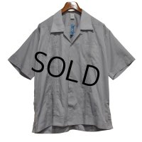 【ほぼ未使用】ビンテージ【グレー】【キューバシャツ】半袖開襟シャツ【サイズXL】  