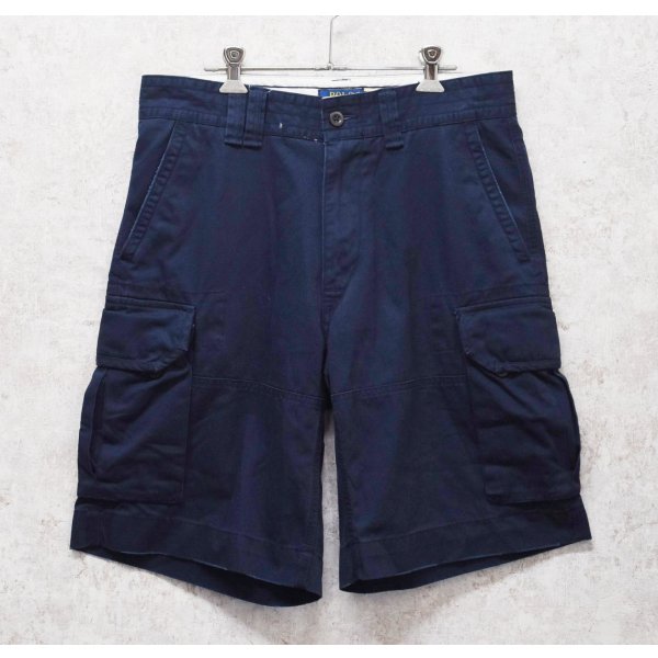 画像1: 【POLO RALPH LAUREN】【ラルフローレン】【紺】【クラシックチノ】【CLASSIC CHINO】カーゴショーツ【カーゴパンツ】半ズボン【短パン】【W32】 