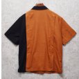 画像3: 90's【USA製】【ビンテージ】【JH UNIFORM】【オレンジ×黒×ベージュ】【半袖シャツジャケット】半袖開襟シャツ【サイズM】 <br> (3)