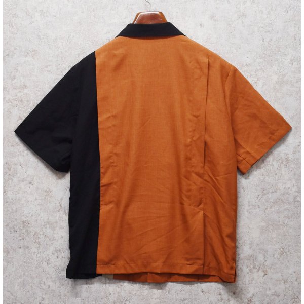 画像3: 90's【USA製】【ビンテージ】【JH UNIFORM】【オレンジ×黒×ベージュ】【半袖シャツジャケット】半袖開襟シャツ【サイズM】  