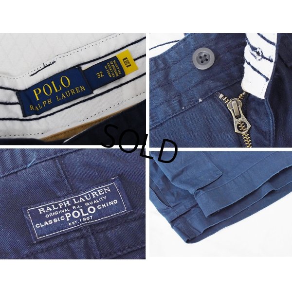 画像2: 【POLO RALPH LAUREN】【ラルフローレン】【紺】【クラシックチノ】【CLASSIC CHINO】カーゴショーツ【カーゴパンツ】半ズボン【短パン】【W32】 