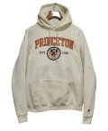 ビンテージ【チャンピオン】【Champion】【PRINCETON】プリンストン大学 カレッジロゴ【オートミールｘオレンジプリント】【パーカー】【サイズL】 