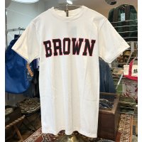 デッドストック【90’ｓ】【USA製】【ビンテージ】チャンピオン【BROWN】白【Ｔシャツ】【サイズM】 